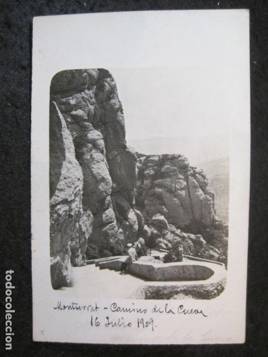 Cartes Postales: MONTSERRAT-CAMINO DE LA CUEVA-A&Ntilde;O 1909-FOTOGRAFICA-POSTAL ANTIGUA-(90.370)