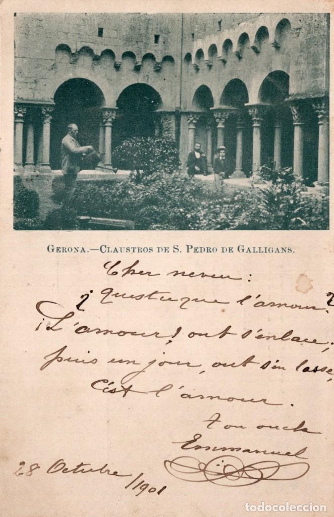 Postales: Gerona. Claustros de S. Pedro de Galligans - Foto 1