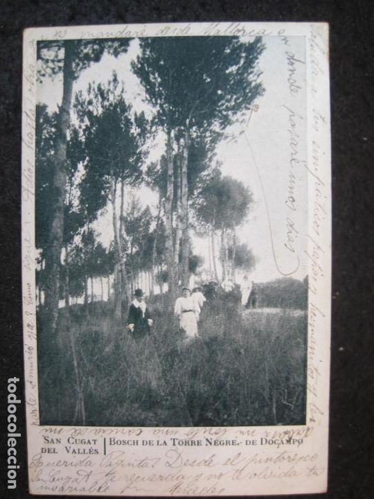 Postais: SANT CUGAT DEL VALLES-BOSC DE LA TORRE NEGRE DE DOCAMPO-REVERSO SIN DIVIDIR-POSTAL ANTIGUA-(90.496)