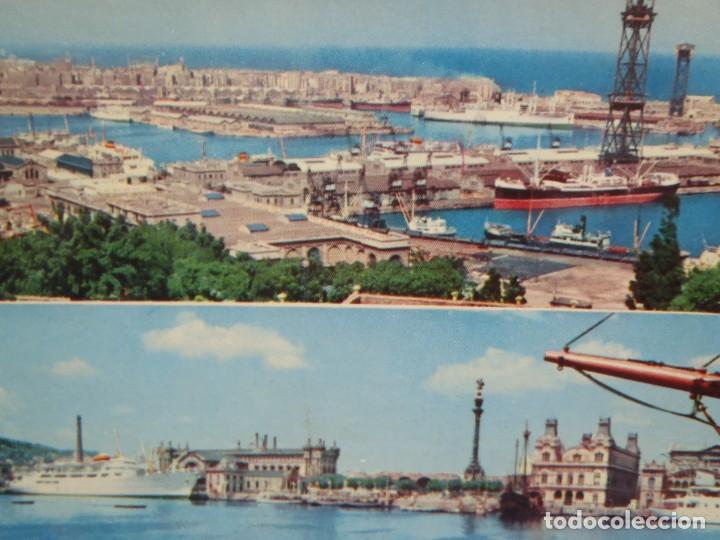 Postales: BARCELONA - PANORAMA DEL PUERTO - Foto 1