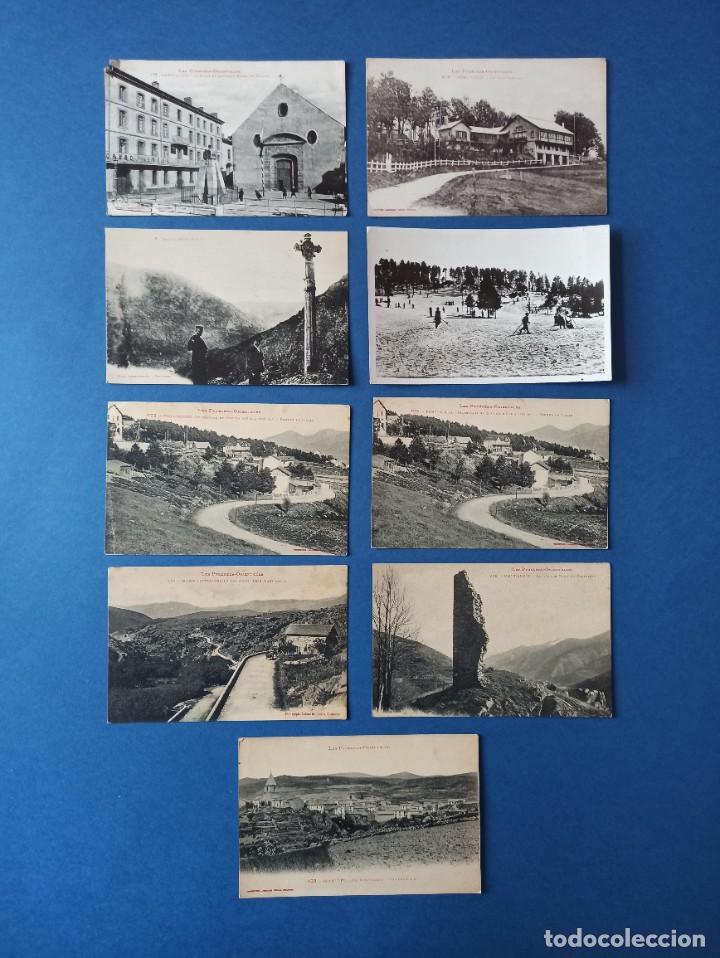 Cartes Postales: Lote 9 postales de Pirineos Orientales. Mont-Louis. Font-Romeu. Bolqu&egrave;re. Creu de Meritxell. Francia