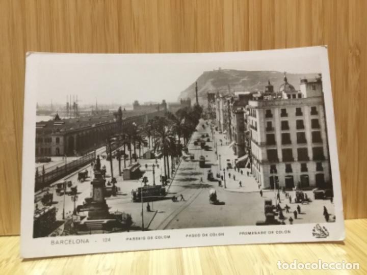 Postales: BARCELONA. PASSEIG DE COLOM. - Foto 1