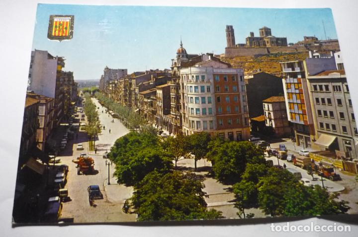 Postales: postal lerida av.caudillo y seo antigua -circulada