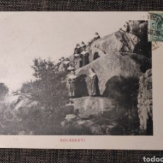 Postales: ROCABERTÍ - CASTELL - LA JONQUERA - ALT EMPORDÀ - GIRONA GRUP DE MONGES - CIRCULADA 1906. Lote 325838903