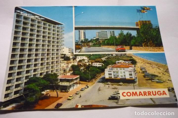 Postales: postal comarruga playa.-circulada cm - Foto 1