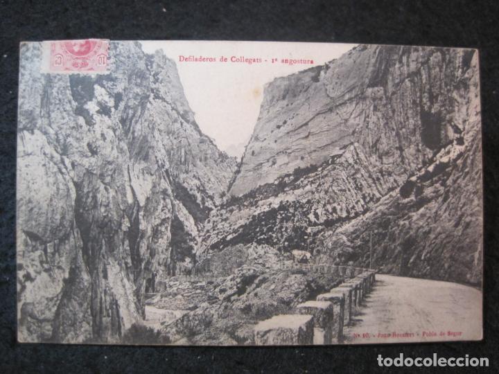 Postales: POBLA DE SEGUR-DESFILADERO DE COLLEGATS-1&ordf; ANGOSTURA-10-JUAN ROCAFORT-POSTAL ANTIGUA-(91.232)