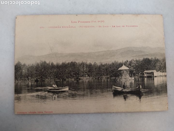 Postales: antigua postal los Pirineos Puigcerd&aacute; el lago Labouche Freres Sin circular