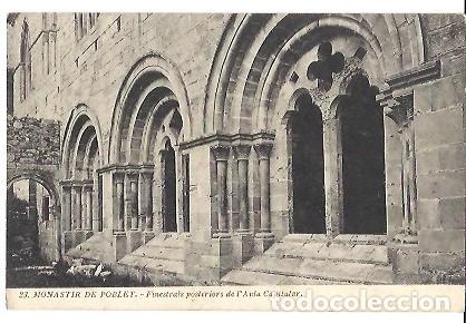 Postais: ANTIGUA POSTAL 23 MONASTIR DE POBLET FINESTRALS POSTERIORS DE L'AULA CAPITULAR