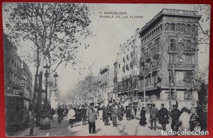 Postales: Postal de La Rambla de las flores, Barcelona - Foto 1