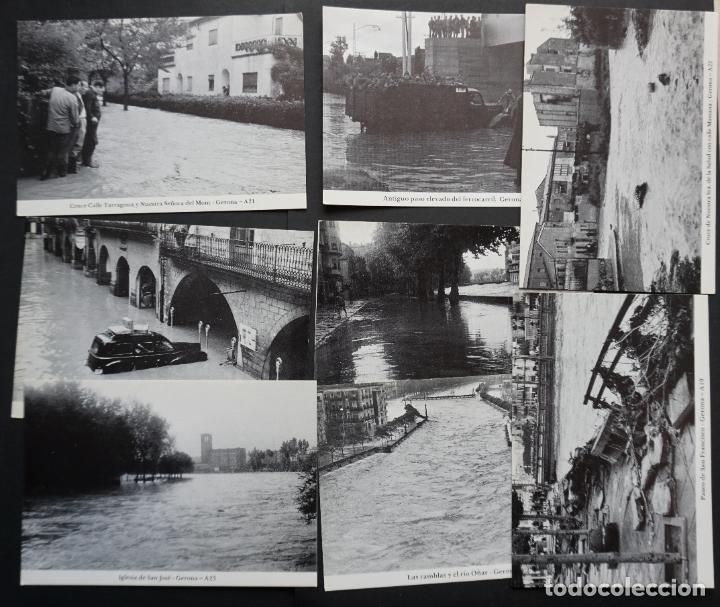 Postales: 8 postales con fotograf&iacute;as de las inundaciones de Girona, editadas el a&ntilde;o 1989, ver fotos