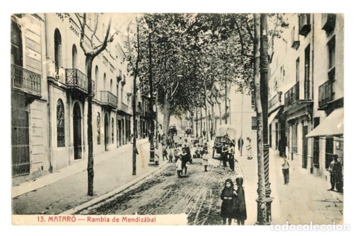 Postais: a08268 Mataro Rambla De Mendizabal Thomas N&ordm;13 circulada sin sello animada
