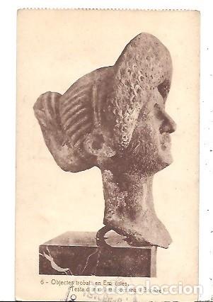 Postkarten: ANTIGUA POSTAL 6 OBJECTES TROBATS EN EMPURIES TESTA D'UNA DAMA ROMANA BRONZE