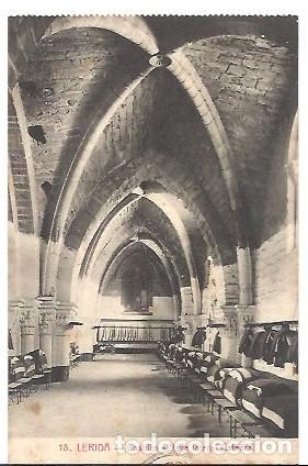 Cartoline: ANTIGUA POSTAL 18 LERIDA CASTILLO NAVE LATERAL CATEDRAL