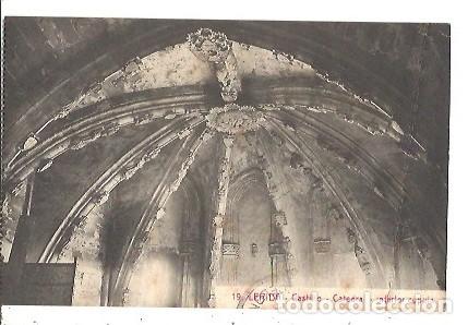 Cartoline: ANTIGUA POSTAL 19 LERIDA CASTILLO CATEDRAL INTERIOR CUPULA