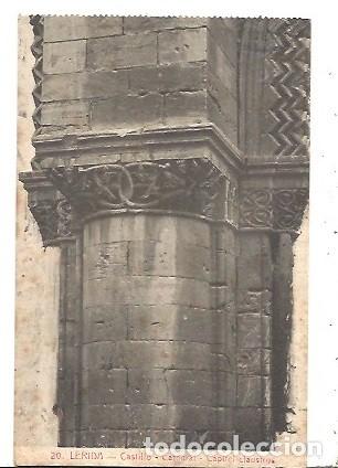 Cartoline: ANTIGUA POSTAL 20 LERIDA CASTILLO CATEDRAL CAPITEL CLAUSTROS