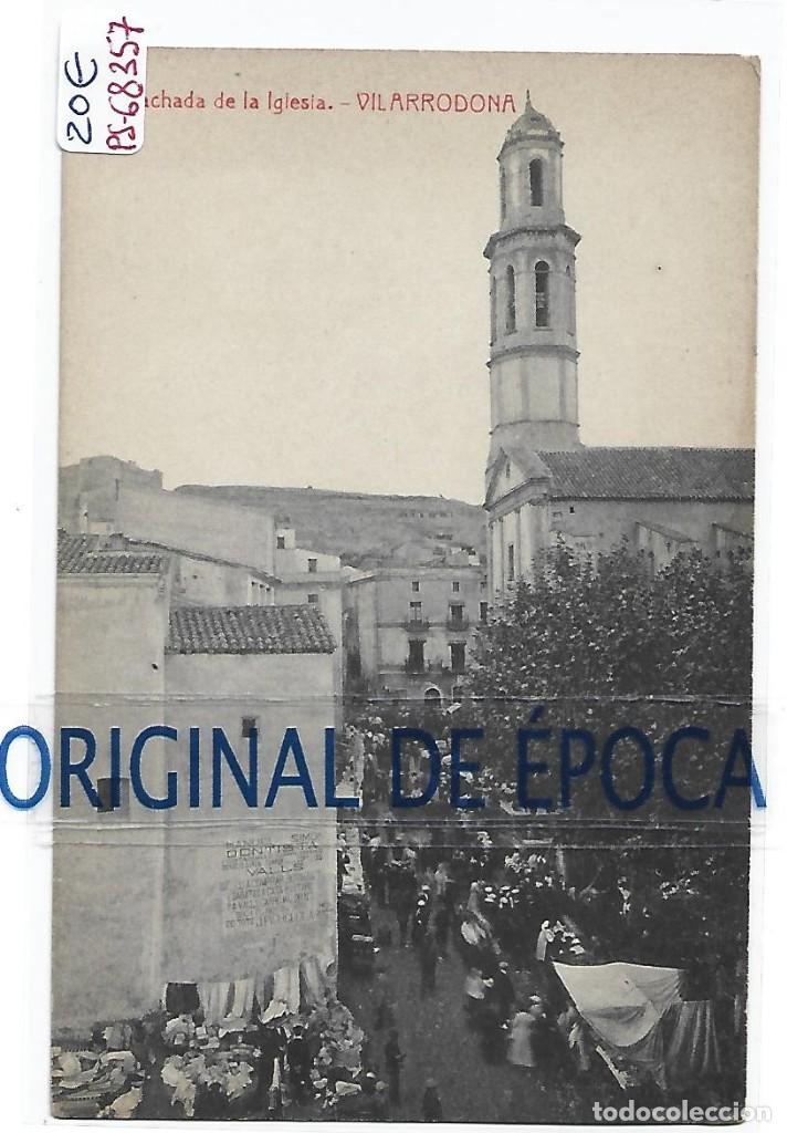Postcards: (PS-68357)POSTAL DE VILARRODONA-FACHADA DE LA IGLESIA.FOTOTIPIA THOMAS