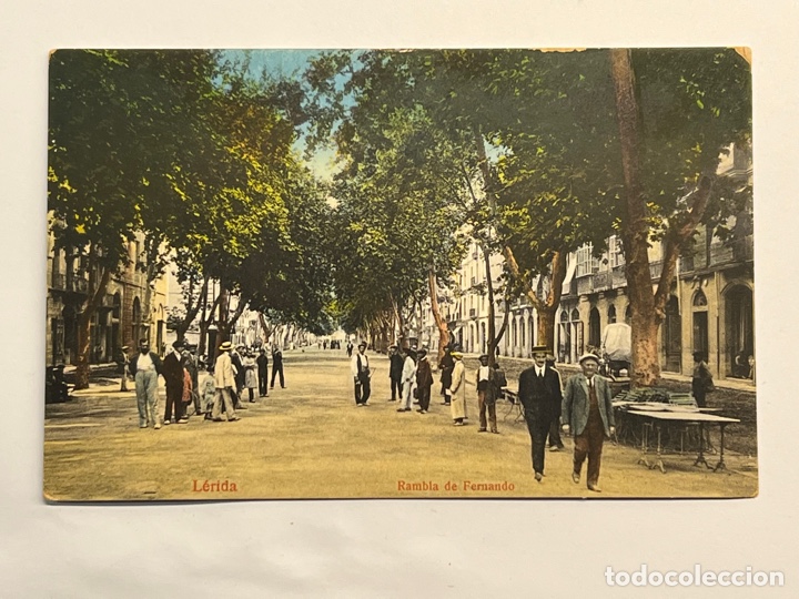Postales: LERIDA Postal antigua. Rambla de Fernando.. Uni&oacute;n Postal Universal (h.1900?) S/C