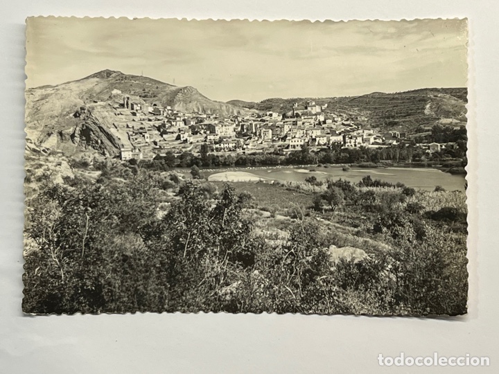 Postales: CAMARASA (Lerida) Postal Vista Parcial desde el Rio Segre.. Exclusiva T. Llop (h.1960?) c&iacute;rculada