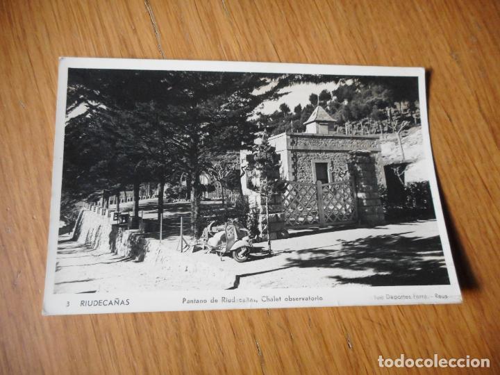Postales: ANTIGUA POSTAL N&ordm; 3. CHALET OBSERVATORIO. RIUDECA&Ntilde;AS-RIUDECANYES.TARRAGONA. MOTO VESPA