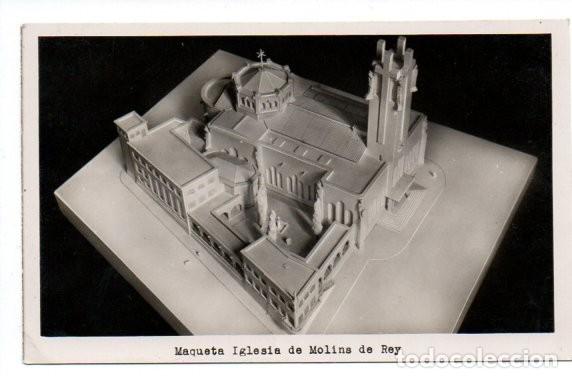 Postales: TARJETA POSTAL, MAQUETA IGLESIA DE MOLINS DE REY. SIN CIRCULAR. NUEVA.