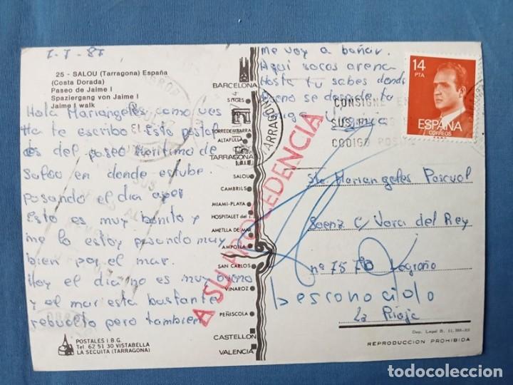 Postales: POSTAL Salou escrita con sello - Foto 2