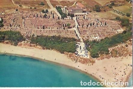 Postales: POSTAL A COLOR 1103 COSTA BRAVA AMPURIAS VISTA AEREA DE LA PLAYA Y RUINAS EDICIONES AEROPOST
