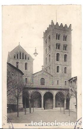 Postales: ANTIGUA POSTAL 24 MONASTIR DE RIPOLL FRONTIS - Foto 1