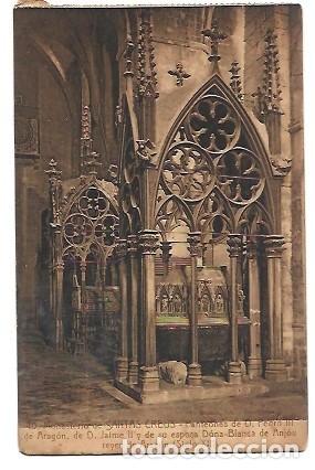 Postkarten: ANTIGUA POSTAL 40 MONASTERIO DE SANTAS CREUS PANTEONES DE D PEDRO III DE ARAGON L ROISIN