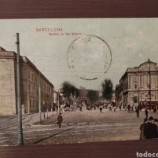 Postales: BARCELONA RAMBLA SANTA MÒNICA - TRENKLER 1908. Lote 330198958