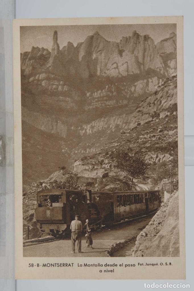 Cartoline: Tarjeta postal antigua La monta&ntilde;a desde el paso a nivel