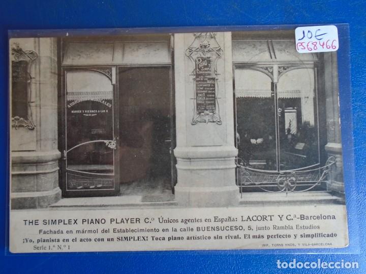 Postales: (PS-68466)POSTAL DE BARCELONA-FACHADA PIANOS SIMPLEX