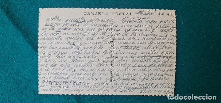 Postales: POSTAL MADRID (1954) PUERTA DEL SOL - Foto 3