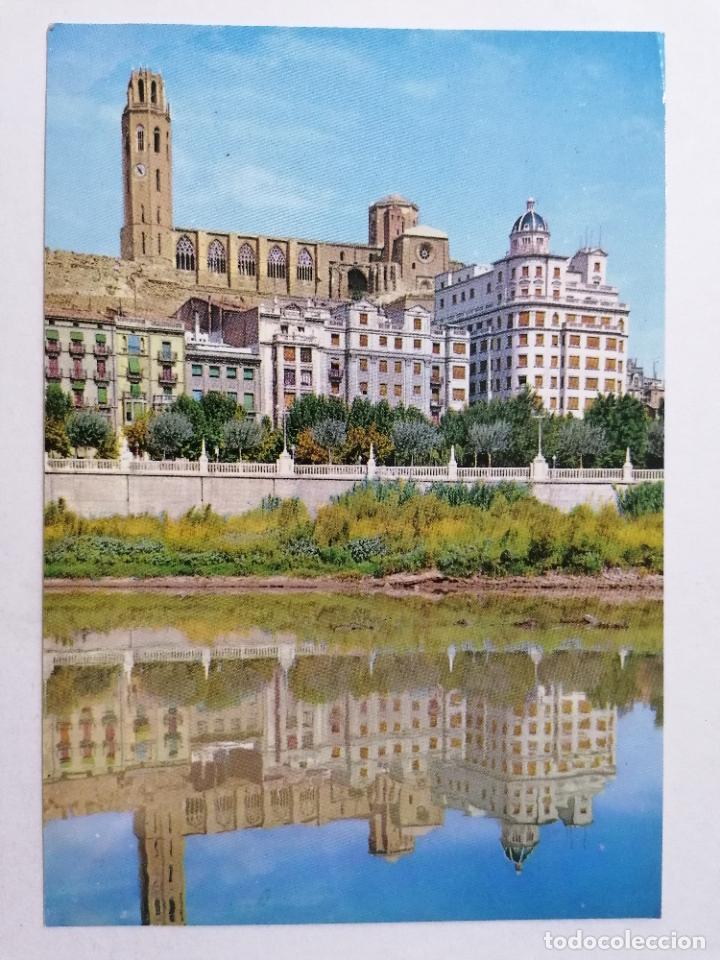 Postales: POSTAL LERIDA, RIO SEGRE Y VISTA PARCIAL