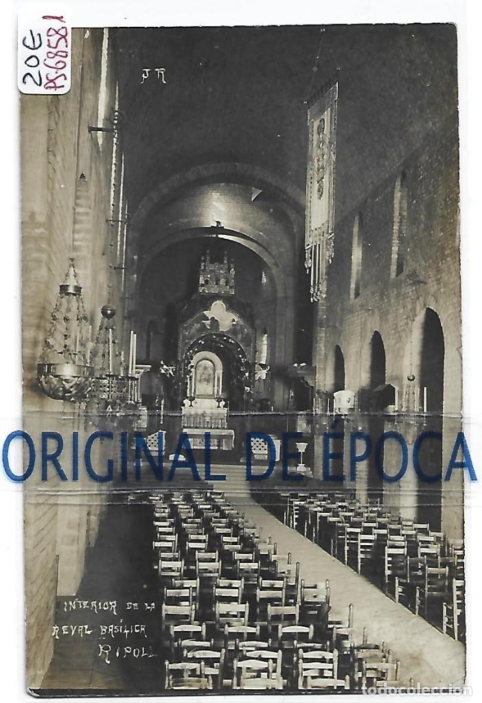 Postales: (PS-68581)POSTAL FOTOGRAFICA DE RIPOLL-INTERIOR DE LA BASILICA.J.R.