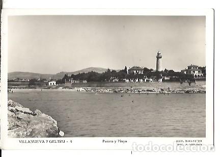 Cartes Postales: ANTIGUA POSTAL 4 VILLANUEVA Y GELTRU PASEO Y PLAYA EDIT BALLESTER FOT F GUILERA 1952