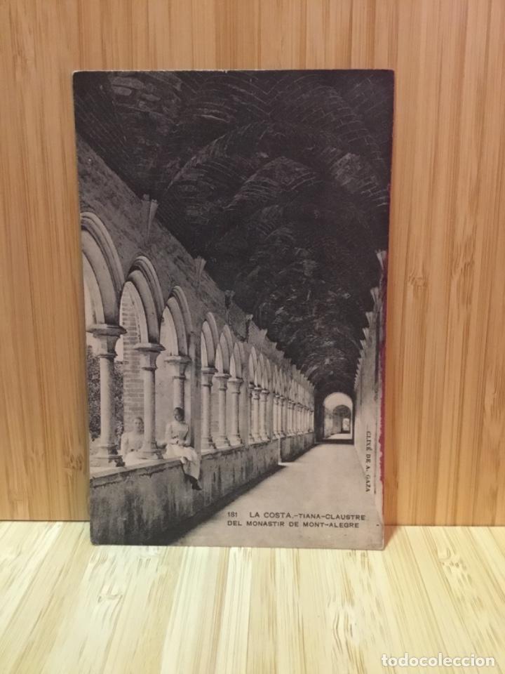 Cartoline: LA COSTA. TIANA. CLAUSTRE DEL MONASTIR DE MONT-ALEGRE.