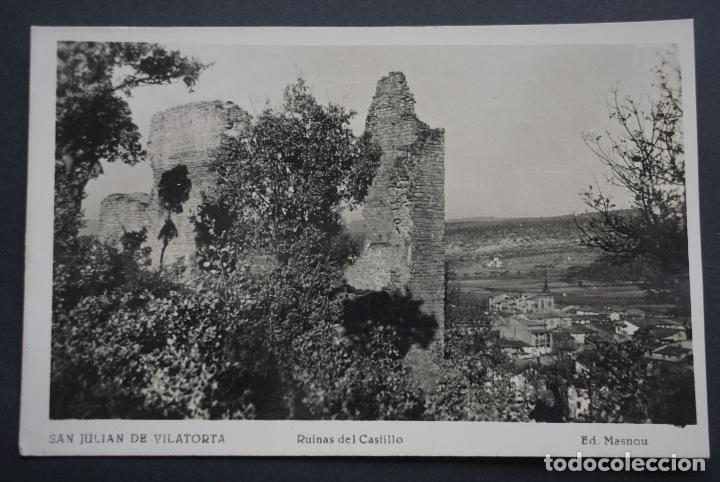 Postais: Sant Juli&agrave; de Vilatorta, Runias del Castillo, antigua postal circulada de Ed. Masnou