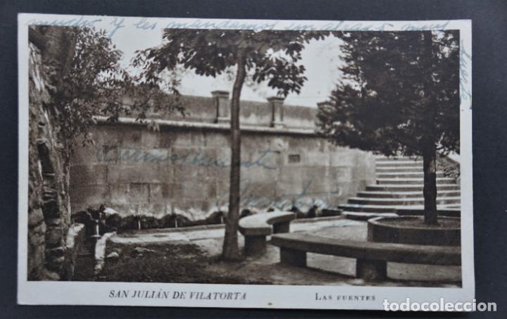 Postales: Sant Juli&agrave; de Vilatorta, Las Fuentes, postal circulada con sello del a&ntilde;o 1955