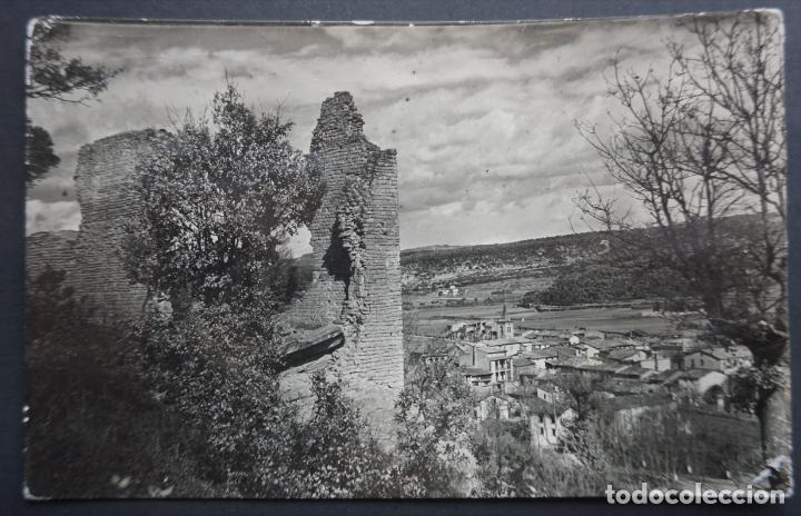 Postales: Sant Juli&agrave; de Vilatorta, Ruinas del Castillo y vista parcial, postal circulada con sellos a&ntilde;os 50