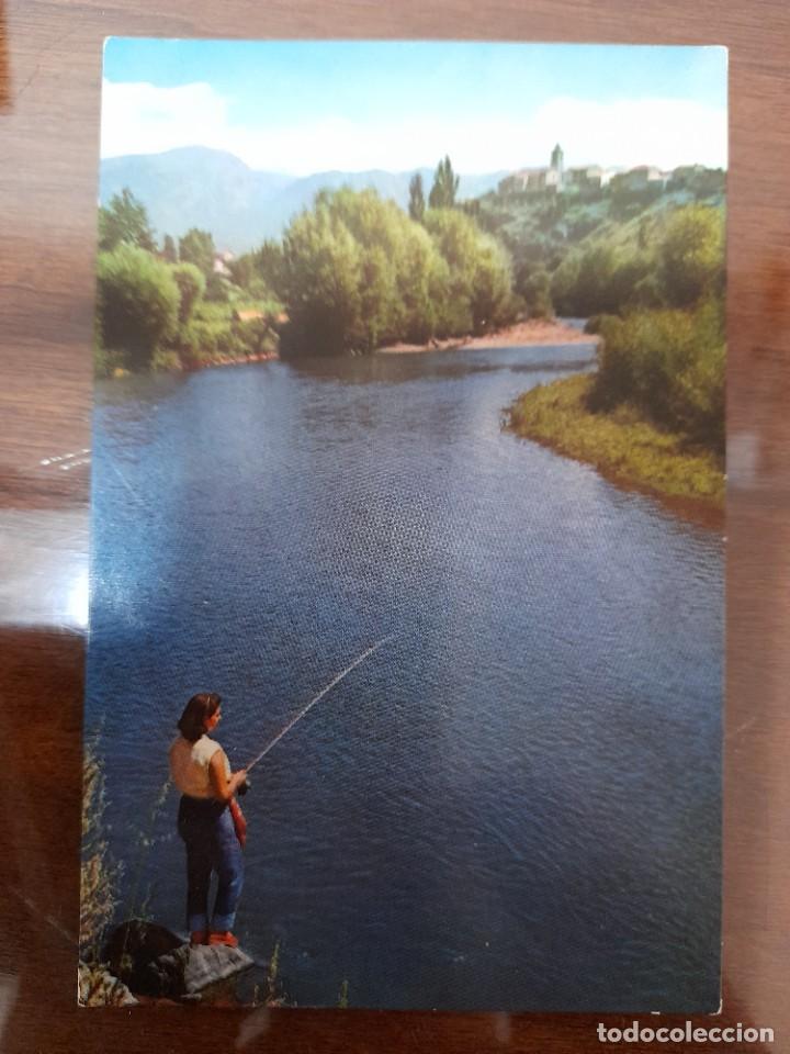 Postales: Tarjeta postal Pirineos orientales Bellver r&iacute;o Segre Catalu&ntilde;a circulada en 1961 escrita en catal&aacute;n