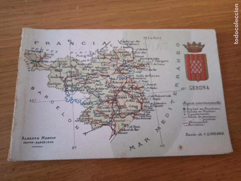 Postales: Gerona. Mapa - Foto 1