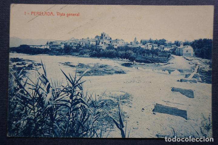 Postales: Peralada, Vista General, postal circulada con sellos del a&ntilde;o 1924 - Foto 1