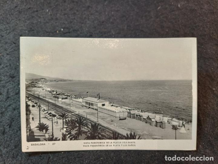Cartoline: BADALONA-PANORAMICA DE LA PLATJA I ELS BANYS-FOTOGRAFICA LIB RIERA-27-POSTAL ANTIGUA-(92.583)