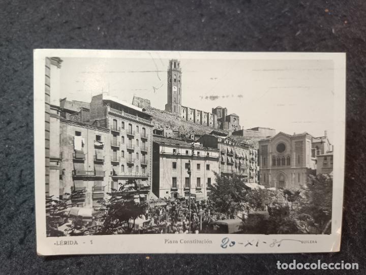 Postales: LLEIDA-PLAZA CONSTITUCION-1-GUILERA-FOTOGRAFICA-POSTAL ANTIGUA-(92.598)