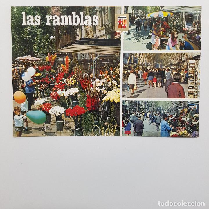 Postales: POSTAL BARCELONA LAS RAMBLAS 1973 SIN CIRCULAR - Foto 1
