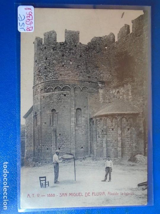 Postales: (PS-69361)POSTAL DE SAN MIGUEL DE FLUVIA-ABSIDE LA IGLESIA.A.T.V.1888