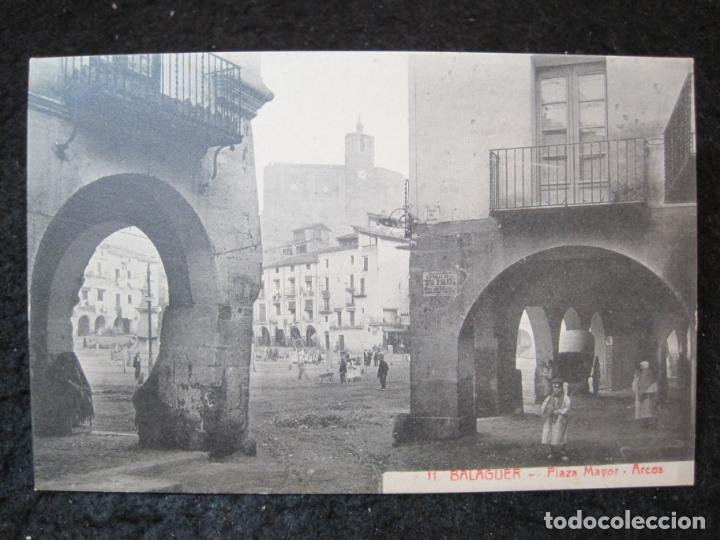 Postcards: BALAGUER-PLAZA MAYOR-ARCOS-ROISIN-11-POSTAL ANTIGUA-(93.313)