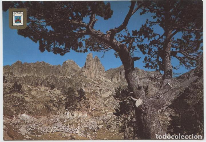 Postales: N&ordm; 338-LLEIDA. Regi&ograve; d'Espot. Agulles d'Amitges. Al fondo puerto de Ratera. Sin circular. ED. CEDOSA