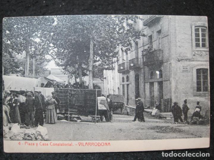 Postales: VILARRODONA-PLAZA Y CASA CONSISTORIAL-THOMAS-4-POSTAL ANTIGUA-(93.572)