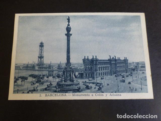 Postales: BARCELONA MONUMENTO A COLON Y ADUANA - Foto 1
